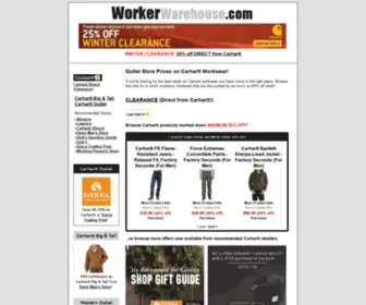 Workerwarehouse.com(Carhartt Clothing Outlet) Screenshot