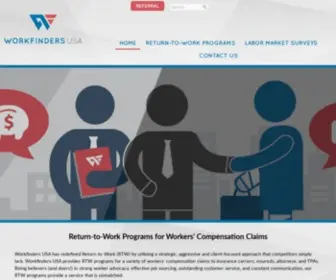 Workfindersusa.com(Return to Work Programs for Workers Compensation Claims) Screenshot