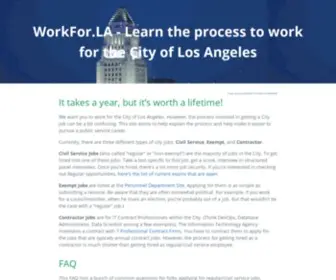 Workfor.la(Learn the process to work for the City of Los Angeles) Screenshot