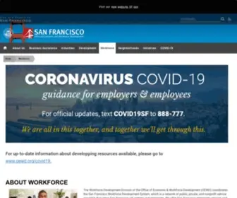 Workforcedevelopmentsf.org(About Workforce Development) Screenshot