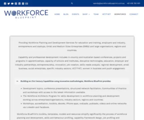 Workforceplanningtools.com.au(Workforce BluePrint) Screenshot