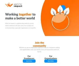 Workforimpact.com(Work for Impact) Screenshot