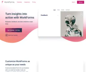 Workforms.com(Turn insights into action) Screenshot