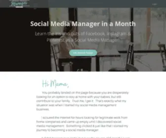 Workfromhomemama.org(Social Media Manager in a Month) Screenshot