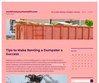 Workfromyourhome101.com(Dumpster rental) Screenshot