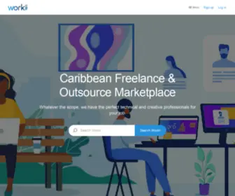 Workii.net(Caribbean Freelancer &amp; Outsource Marketplace) Screenshot