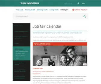 Workindenmarkjobfairs.dk(Work in Denmark Job Fairs) Screenshot