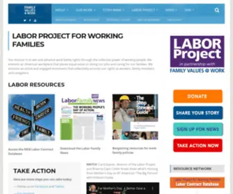 Working-Families.org(Labor Project for Working Families) Screenshot