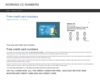 Workingccnumbers.space(Free Credit Card Numbers) Screenshot