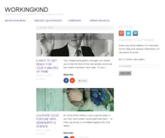 Workingkind.com(Vickie Elmer's blog on careers) Screenshot