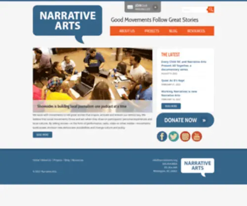 Workingnarratives.org(Narrative Arts) Screenshot