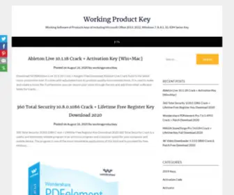 Workingproductkeys.info(Working Product Key) Screenshot