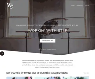 Workinwithstef.com(Online Studio Pilates Yoga Dance Barre Fusion Classes) Screenshot