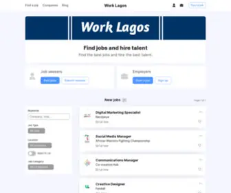 Worklagos.com(Find jobs and hire talent in Lagos) Screenshot