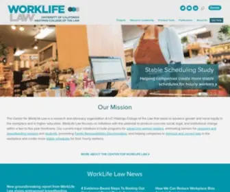 Worklifelaw.org(A research and advocacy organization at UC Hastings College of the Law) Screenshot