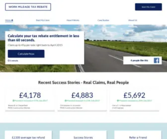 Workmileagetaxrebate.co.uk(HMRC Mileage Relief) Screenshot