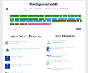 Workopportunities360.com(Jobs In Pakistan) Screenshot