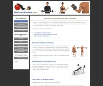 Workout-Routine.com(Your Guide to Workout Routines) Screenshot