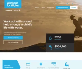 Workoutforwater.org(Les Mills) Screenshot