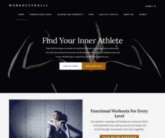 Workoutfrolic.com(Find Your Inner Athlete) Screenshot