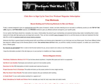 Workoutsthatwork.net(Workouts That Work) Screenshot