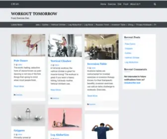 Workouttomorrow.com(Food, Exercise, Diet) Screenshot