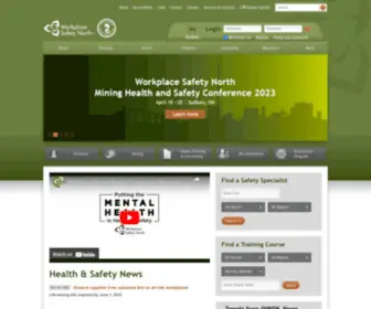 Workplacesafetynorth.ca(Workplace Safety North) Screenshot