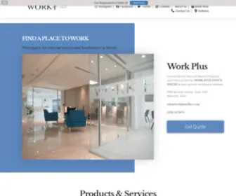 Workplusoffice.com(Private office spaces in Miami) Screenshot