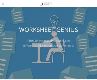 Worksheetgenius.com(Free Math and English Worksheet Generators) Screenshot