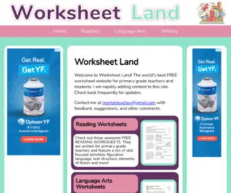 Worksheetland.com(Worksheet land) Screenshot