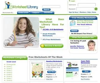 Worksheetlibrary.com(Printable Worksheets for Teachers and Students) Screenshot