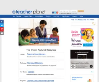 Worksheets4Teachers.com(Free Lesson Plans) Screenshot