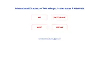 Workshop-Directory.com(International Directory of Workshops) Screenshot