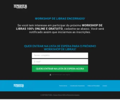 Workshopdelibras.com.br(Workshop de Libras) Screenshot