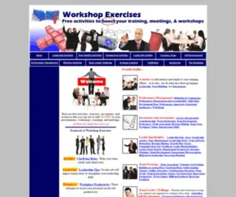 Workshopexercises.com(Free professional development exercises and activities) Screenshot
