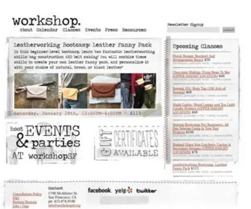 Workshopsf.org(Workshop) Screenshot