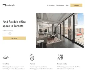 Worksimply.ca(Find Workspace & Get Cash Back) Screenshot
