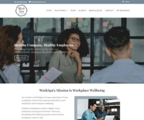 Workspa.co.uk(Workplace Wellbeing with WorkSpa) Screenshot