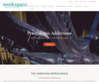 Workspacebyrockefellergroup.com(Private Office Space & Meeting Rooms) Screenshot
