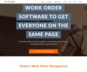 Workstraight.com(Online Work Order Software For Any Business) Screenshot