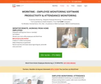 Worktime.com(Employee monitoring software and service) Screenshot