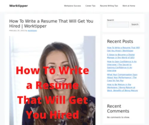 Worktipper.com(Career Advice & Job Search Resources) Screenshot