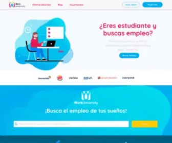 Workuniversity.co(Ofertas de empleo para estudiantes) Screenshot