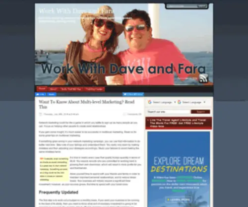 Workwithdaveandfara.com(Work With Dave and Fara) Screenshot