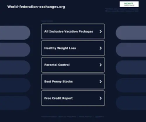 World-Federation-Exchanges.org(World Federation Exchanges) Screenshot