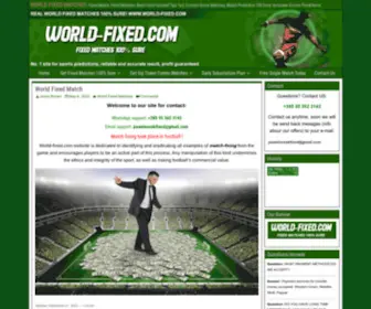 World-Fixed.com(Real World Best Fixed Matches 100% Sure) Screenshot