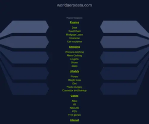 Worldaerodata.com(World Aeronautical Database) Screenshot