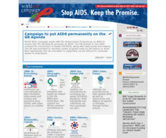 Worldaidscampaign.info(World AIDS Campaign v2.0) Screenshot