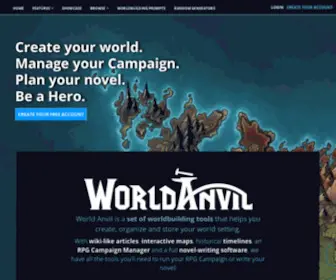Worldanvil.com(World Anvil Worldbuilding tools & RPG Campaign Manager) Screenshot