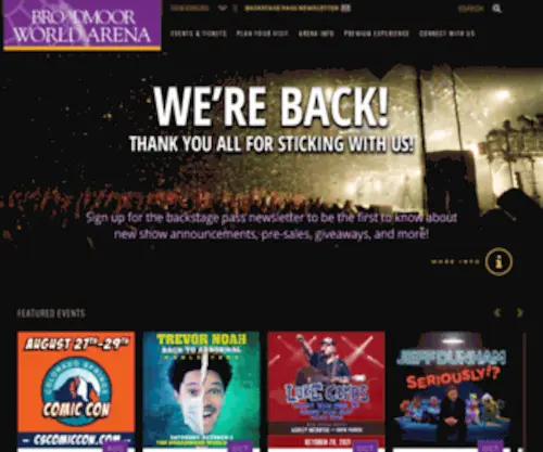 Worldarena.com(Colorado Springs World Arena) Screenshot